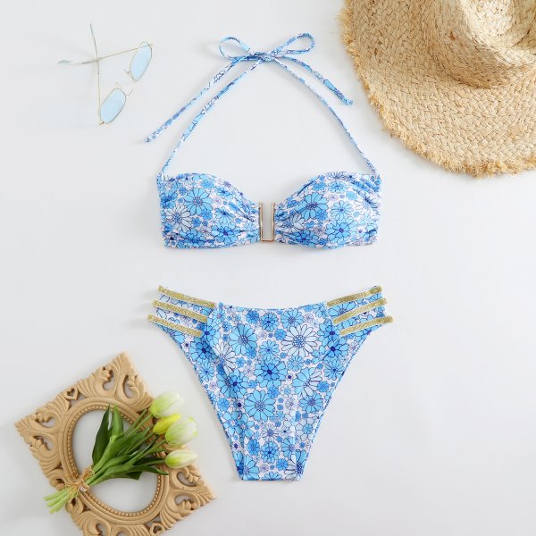 New Split Swimsuit Women\'s Sexy Printed Set Bikini Swimsuit