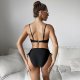 New one-piece swimsuit with color blocking and sexy tight suspender swimsuit for women
