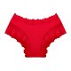 Black/Red/White Lace Boyshort: Lifting Seamless Women's Underwear