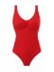 New one-piece swimsuit women's solid color sexy bikini