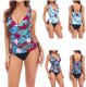 New split Tankini swimsuit printed sexy vest style swimsuit for women