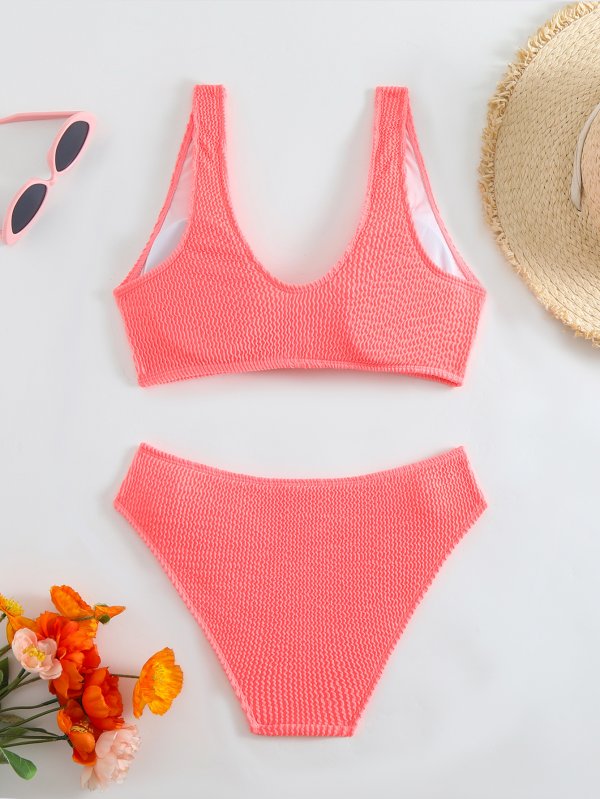 New Split Swimsuit Women's Solid Color Sexy Bikini Set