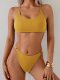 Three point bikini swimsuit, women's seaside sexy bikini