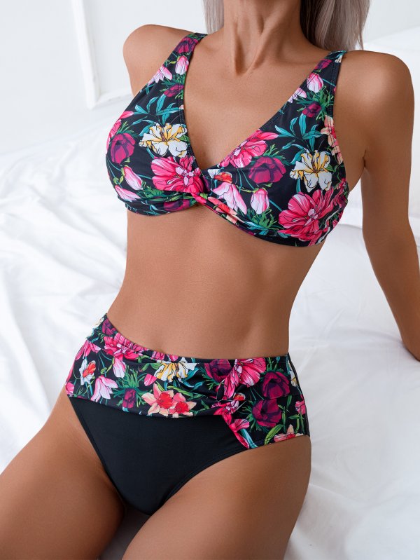 New swimsuit women's sexy printed split bikini set