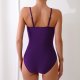 New one-piece swimsuit black sexy V-strap hollow swimsuit for women