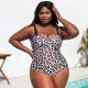 New plus size printed fashionable and sexy steel support swimsuit for women