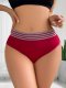 New seamless striped spliced waist top support, comfortable and breathable underwear