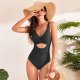 2026 hot selling swimsuit for women looking slim, cross skirt style one-piece hot spring swimsuit