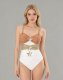 2026 popular starfish contrasting splicing one-piece swimsuit with backless hollow out women's swimsuit