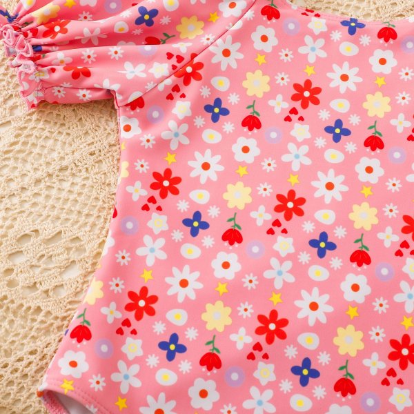 Children's swimsuit, baby girl printed swimsuit, girls' one-piece cute swimsuit