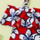 Children's swimsuit with ruffle print, cute girls' one-piece swimsuit