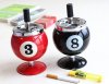 Creative billiards metal ashtray with covered ashtray to prevent fly ash