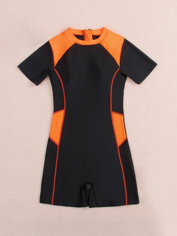 New sports jumpsuit women's short sleeved women's adult surfing suit swimsuit