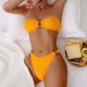 New Split Swimsuit Sexy Solid Color Adult Bikini Set Swimsuit Female
