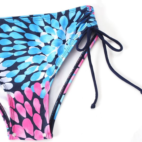 New Split Children's Swimsuit Sexy Solid Color Printed Bikini Set