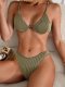 New Split Swimsuit Women's Solid Color Steel Bracket Sexy Bikini Set Swimsuit