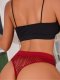 Women's breathable semi-covered hip fishnet hollow-out seamless underwear