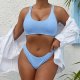 New swimsuit sexy and fashionable solid color women's bikini set