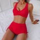 New Split Swimsuit Sexy Women's Solid Color Swimsuit Bikini