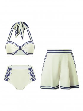 2026 hot swimsuit three piece pants skirt bikini sexy suspender swimsuit sexy swimsuit