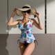 New split Tankini swimsuit printed sexy vest style swimsuit for women