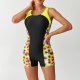Sports competition swimsuit new women's jumpsuit shorts contrasting splicing backless swimsuit