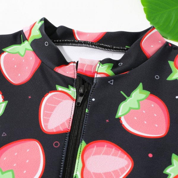 Children's swimsuit, women's printed cute one-piece sunscreen surfing suit 130-160