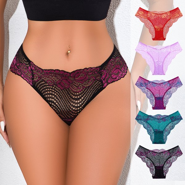 New style butt-hugging sexy underwear, lace trim, soft and breathable women\'s underwear