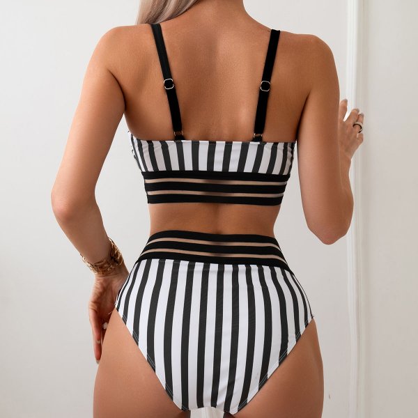 New Split Swimsuit Sexy Solid Color Printed Bikini Set Swimsuit for Women