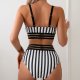 New Split Swimsuit Sexy Solid Color Printed Bikini Set Swimsuit for Women