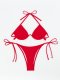New sexy swimsuit solid color steel support style bikini set for women