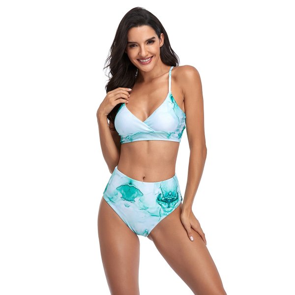 New sexy bikini split swimsuit bikini tie dye printed swimsuit