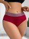 New seamless striped spliced waist top support, comfortable and breathable underwear