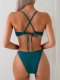 Three point bikini swimsuit, women's seaside sexy bikini