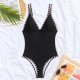 New one-piece swimsuit black tight conservative swimsuit for women