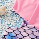 New children's mermaid patchwork one-piece swimsuit