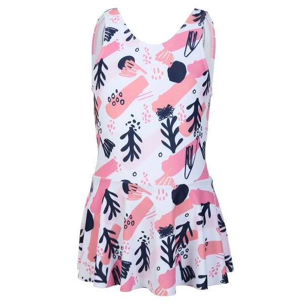 New Style Swimsuit Fashion Print Skirt-style Girls' 130-160 One-piece Swimming Suits