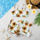 New children's swimsuit split print floral three piece shorts bikini