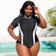 New one-piece swimsuit for women, sexy and slim fit, slimming and concealing, zipper style jumpsuit