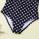 New girls' swimsuit with ruffled edges and polka dots for children