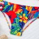 Children's swimsuit cute solid color printed bikini swimsuit
