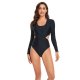 One piece long sleeved surfing suit, sun protection women's swimsuit, hot spring diving suit