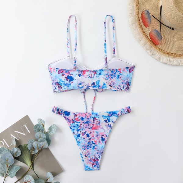 New Split Swimsuit Women's Printed Sexy Bikini Set