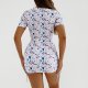 2025 new swimsuit women's printed short sleeved women's sports suit