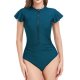 Solid-Color One-Piece Sexy Tummy-Covering Swimsuit for Women