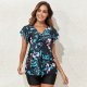 New Split Swimsuit Printed Conservative Skirt Set Swimsuit Women's Tankini