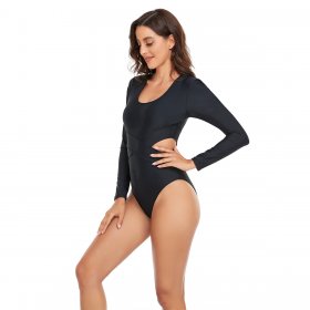 One piece long sleeved surfing suit, sun protection women's swimsuit, hot spring diving suit