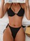 New sexy swimsuit solid color steel support style bikini set for women