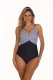New one-piece printed belly covering tight backless vacation women's swimsuit