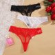 Low waist lace women's underwear mesh sexy ultra-thin one with thong